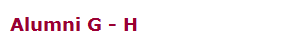 Alumni G - H